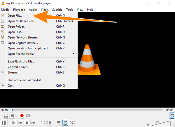 Odtwarzacz multimedialny VLC Odtwórz BDMV
