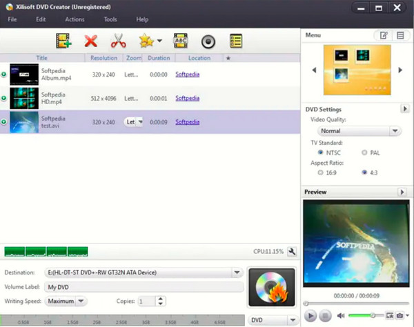 Xilisoft DVD Creator Программа для записи DVD