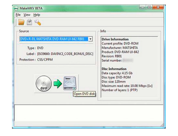 Crea un'immagine MKV DVD Cloner