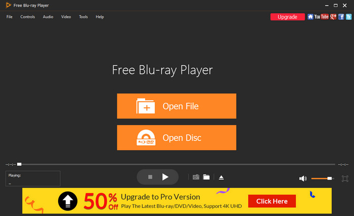 Interface gratuita do reprodutor Blu-ray