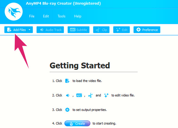 Subir archivos del creador de Blu-ray