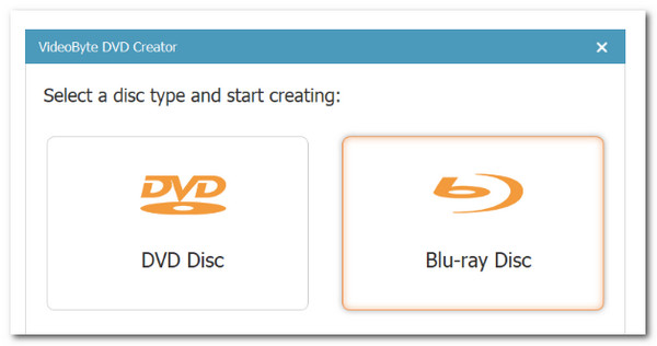 Videobyte DVD Creator Blu-ray Disc