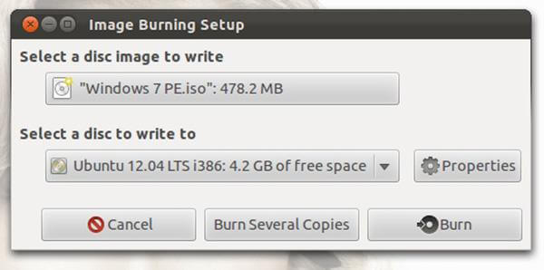 Записать ISO на DVD на Ubuntu