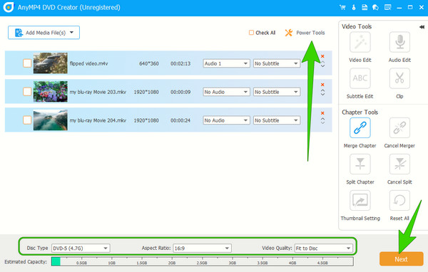 Creador de DVD Configurar