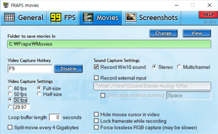 Camstasia の Fraps 代替品