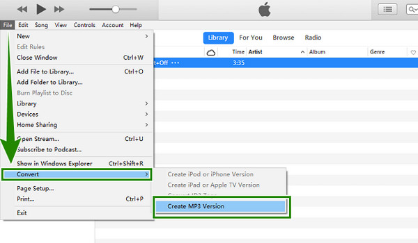 iTunes Convert File