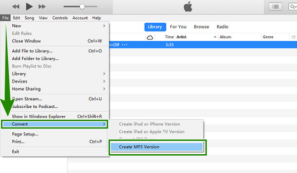 Convertir archivo de iTunes