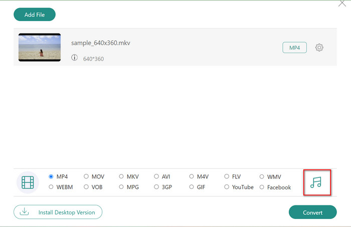 Gratis Video Converter Online MKV till MP3