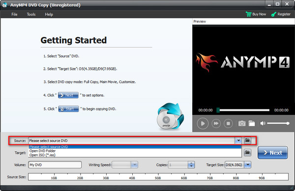 AnyMP4 DVD Copy Upload-mappe