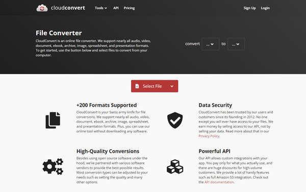 Programa de interfaz CloudConvert