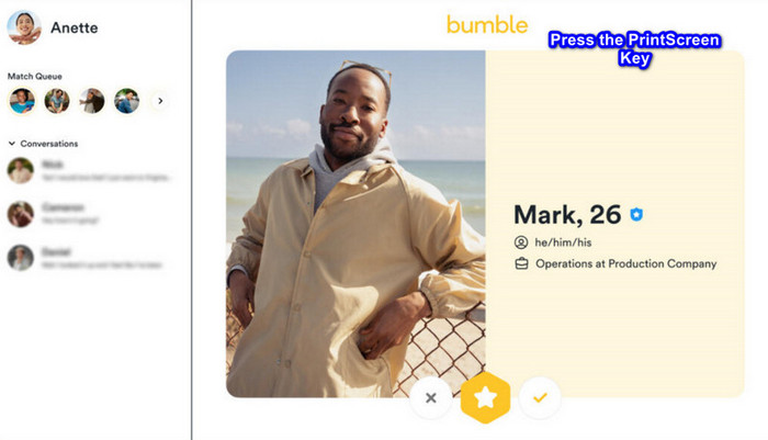 Captura de tela Web Bumble