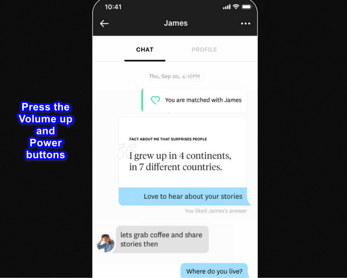 Screenshot Hinge Androidissa