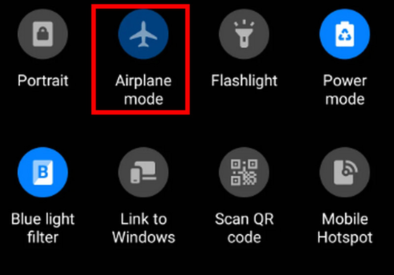 Modo avión Panel rápido Instagram Notificar captura de pantalla Historia