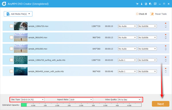 AnyMP4 Cambiar la configuración de DVD