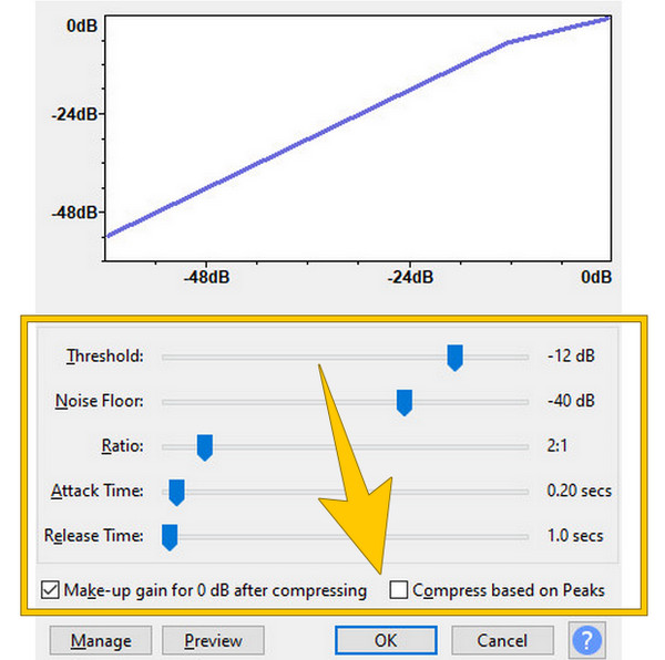 Komprimer FLAC Audacity Compress