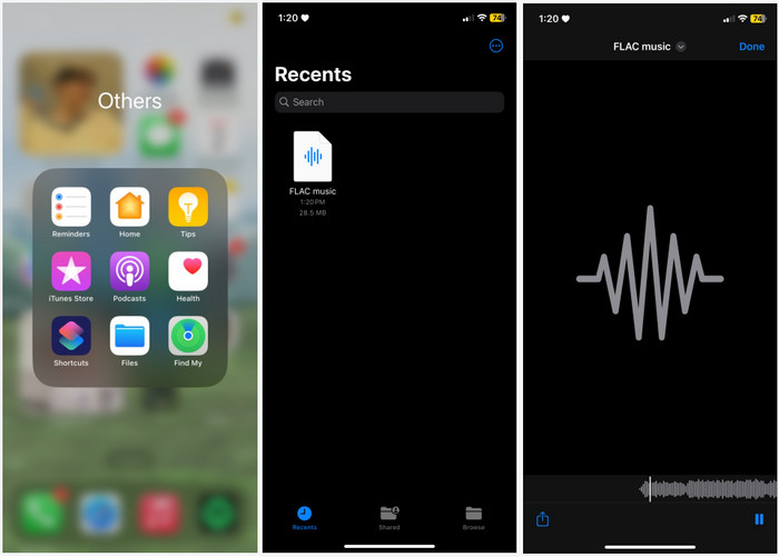 Ascolta musica FLAC iOS