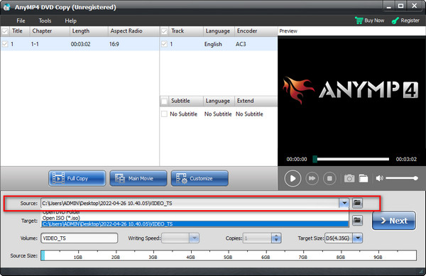 Upload mappe AnyMP4