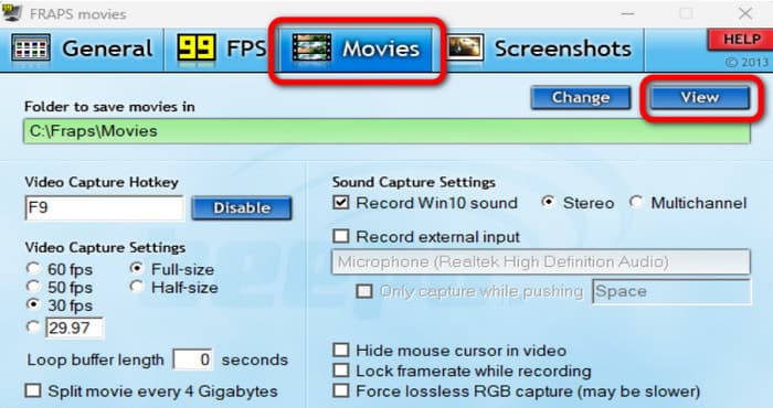 Movies View Option