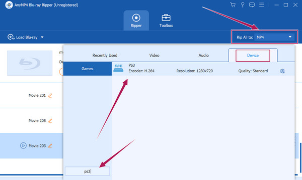 Select Output Format