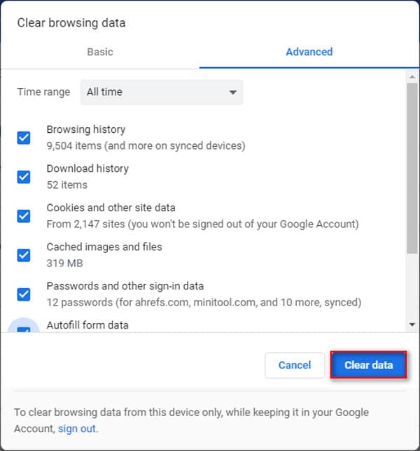 Daten löschen, um zu beheben, dass Google Drive keine Videos wiedergibt