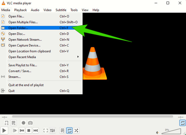 VLC Player megnyitása