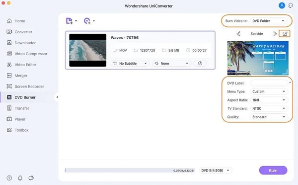 Wondershare Modifier la vidéo