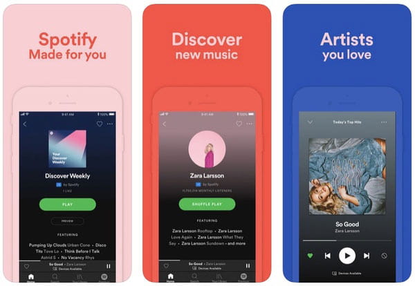 Aplikace Spotify Music Player