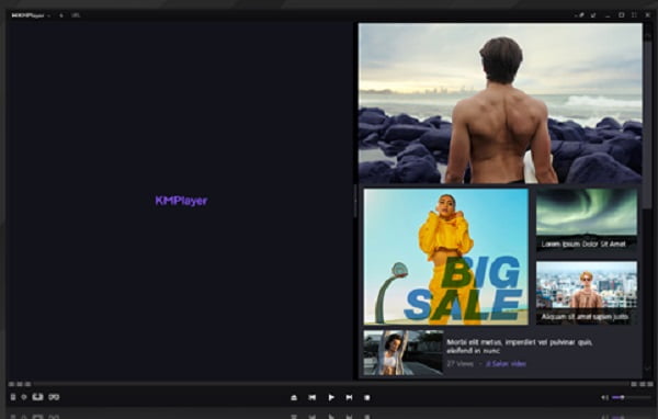 KMPlayer felület