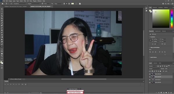 Photoshop Frame Animaatio