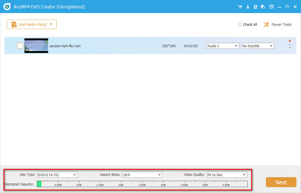 Configuración de cambio AnyMP4