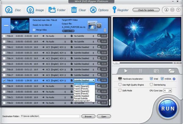 WinXDVD Ripper は MakeMKV の代替品です