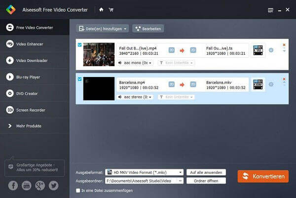 Convertidor de video gratuito Aiseesoft