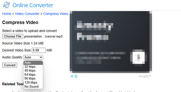 OnlineConvert Συμπίεση MP3