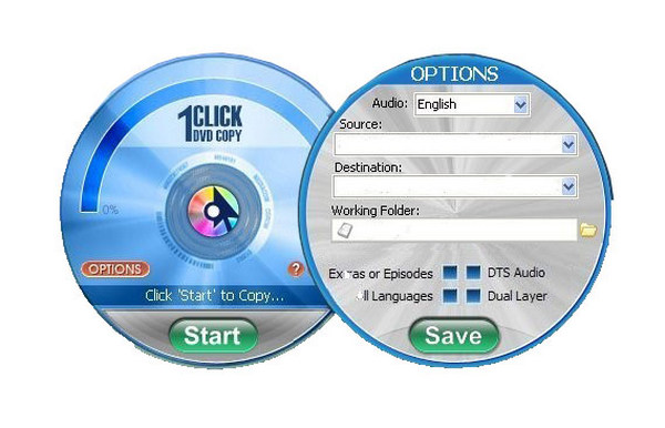 Программа копирования DVD 1Click