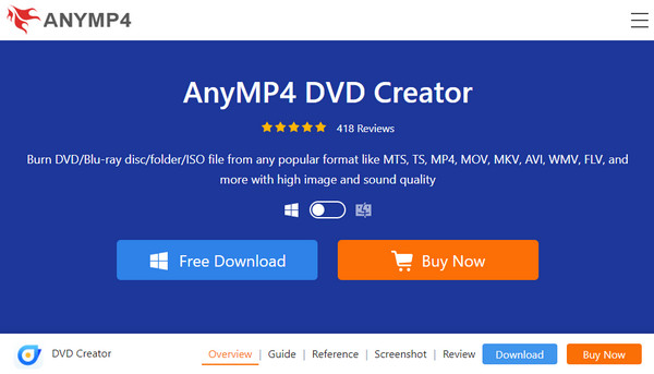 Sitio de creador de DVD AnyMP4