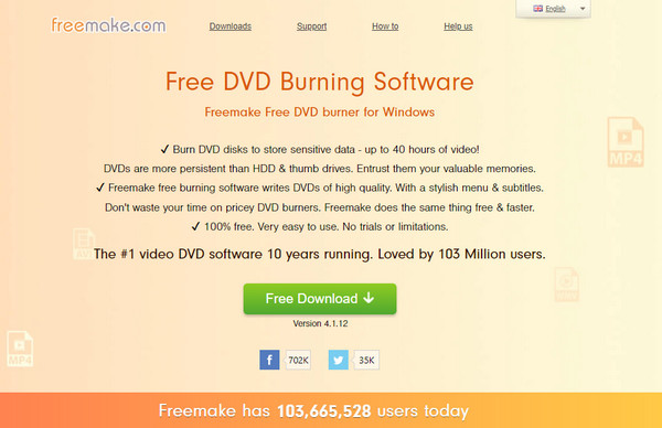 Sitio de DVD Freemake