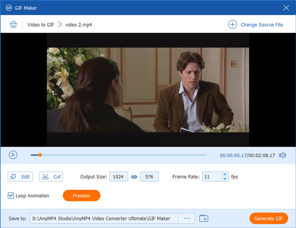 Mistrz Blu-ray Generuje GIF