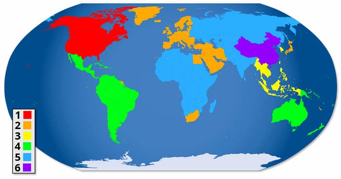 Globální kódy regionů