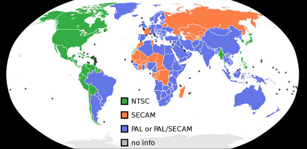 NTSC PAL 地區