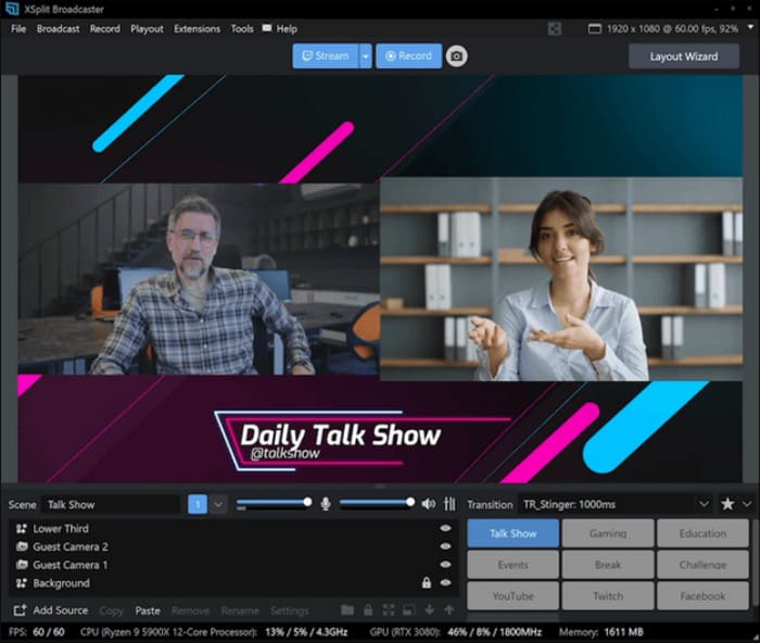 XSplit Broadcaster OBS alternatíva