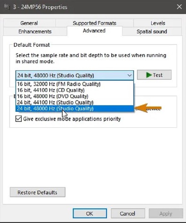 Sound Setting Step