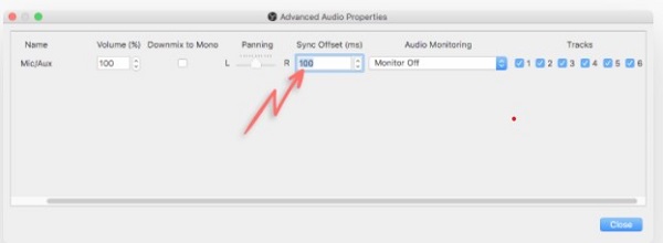 Audio-offset synchroniseren