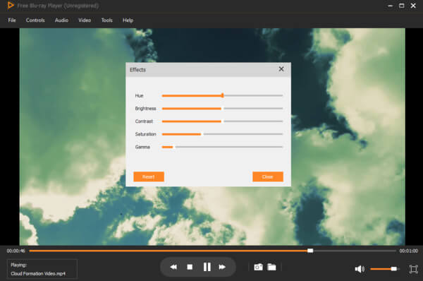 adjust visual effects