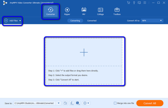 Converter Bovenste interface Plaats MP4