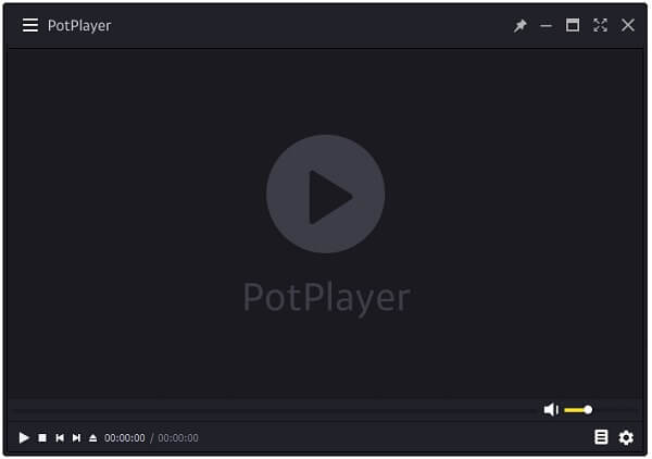 PotPlayer varsayılan dış görünümü