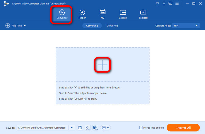 Convertitore Fare clic sul simbolo più