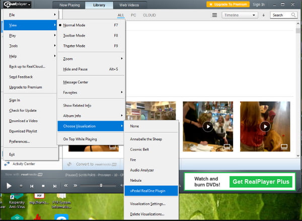 Plug-in supportati da RealPlayer