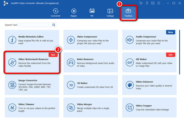 Option de boîte à outils Fonction de suppression de filigrane