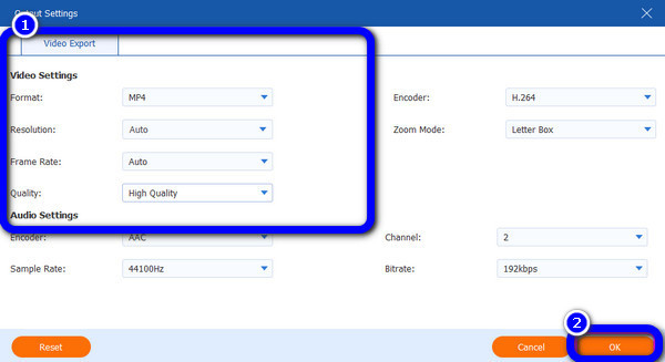 Go to The Output Setting