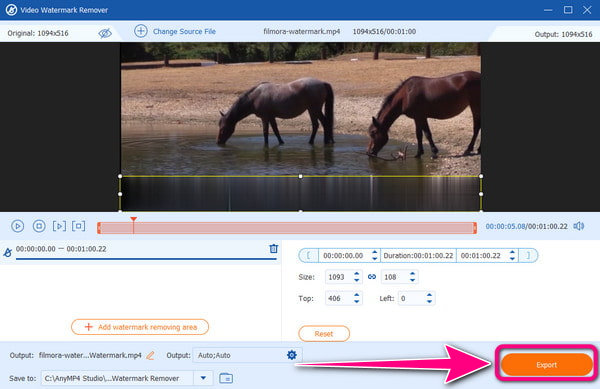 Exporteer video opslaan zonder watermerk
